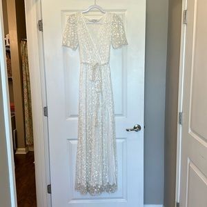 White floral dress worn once for dress rehearsal.